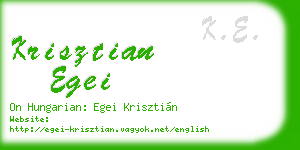 krisztian egei business card